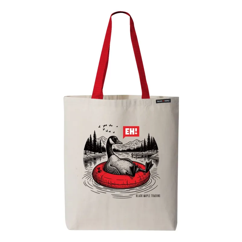 Eh! Canada Goose Lake Relaxing Tote Bag made by Black Maple Trading