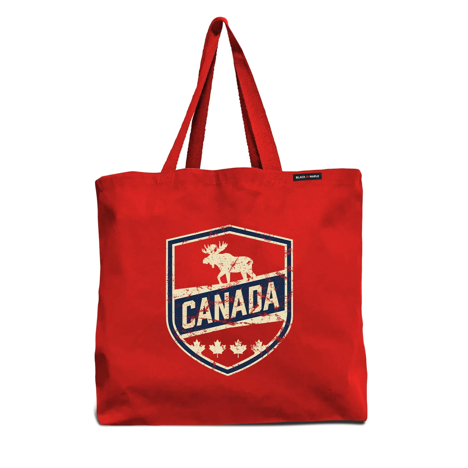 Canada Moose Crest Tote Bag sold by Black Maple Trading