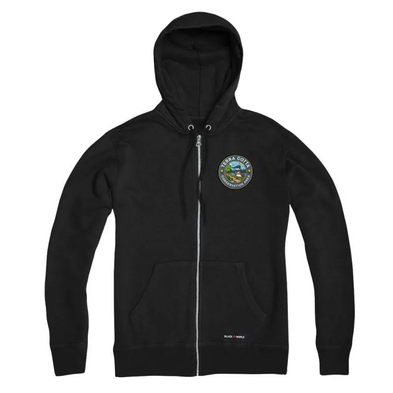 Terra Cotta Park Patch Full Zip Hoodie made by Black Maple Trading