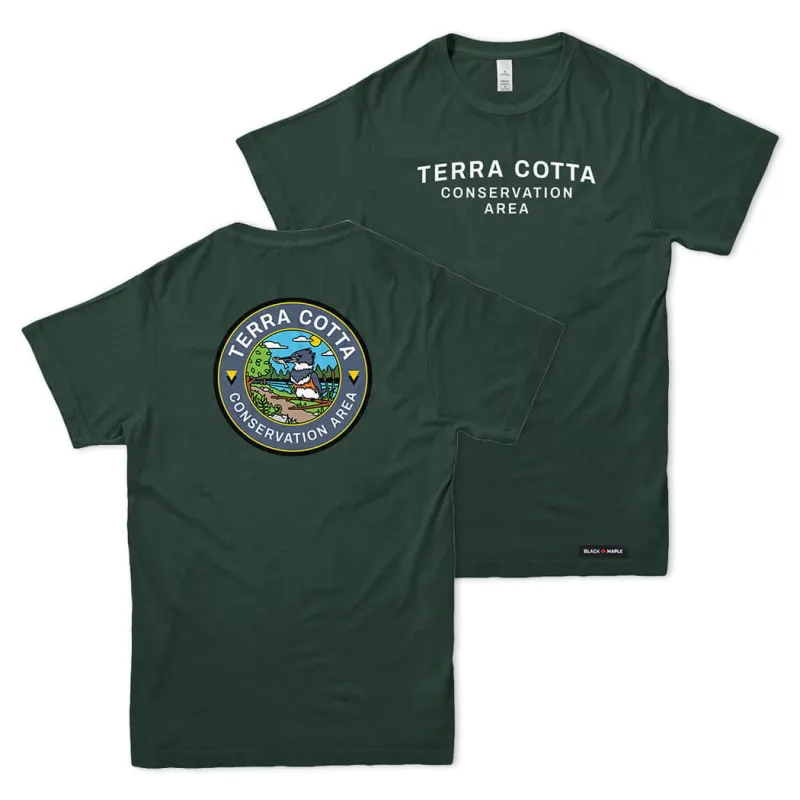Terra Cotta Park Dual-Print T-shirt made by Black Maple Trading