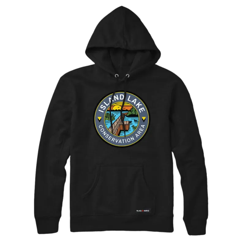 Island Lake Park Single-Print Hoodie made by Black Maple Trading
