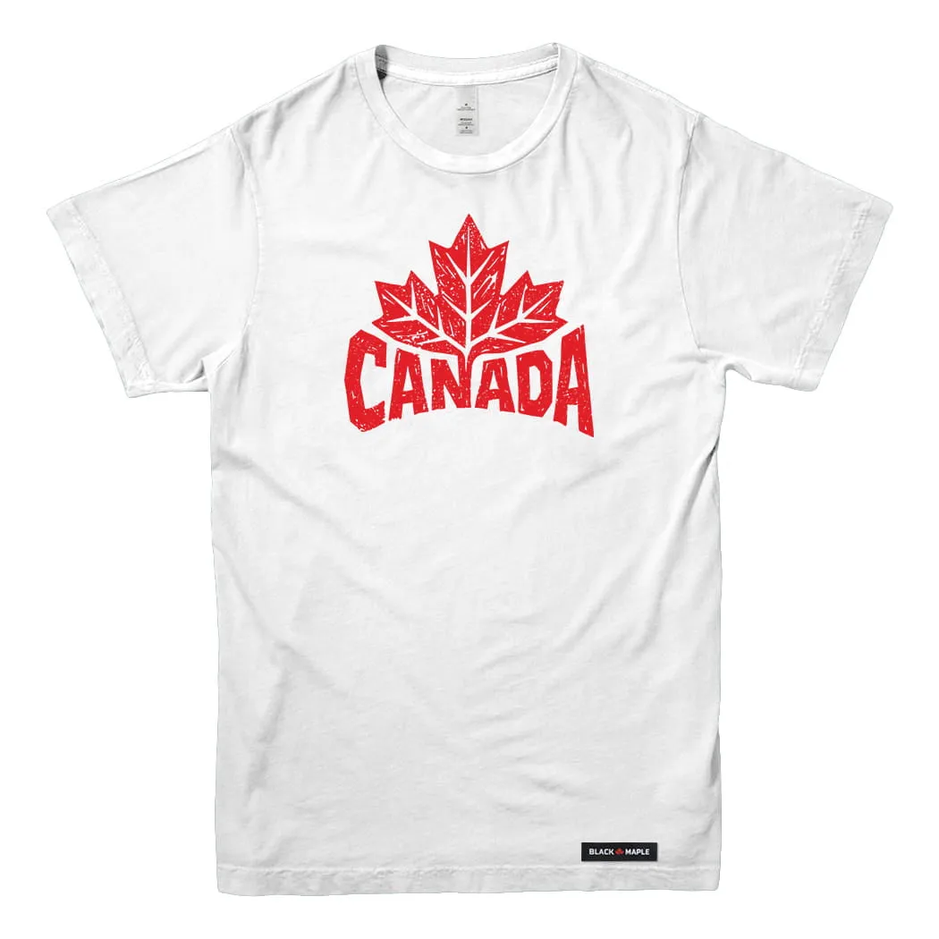 Canada Heritage Woodcut T-shirt sold by Black Maple Trading product image thumbnail 3