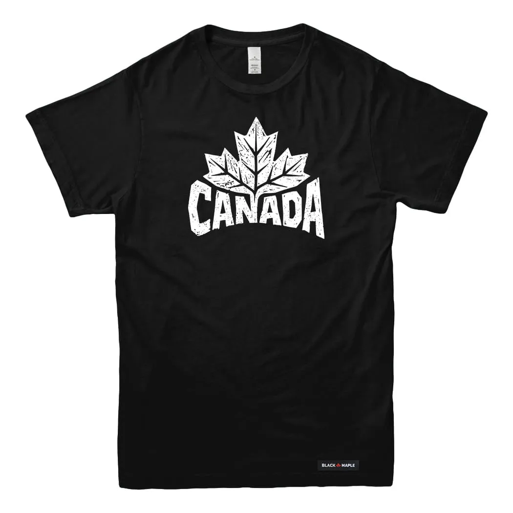 Canada Heritage Woodcut T-shirt sold by Black Maple Trading product image thumbnail 5