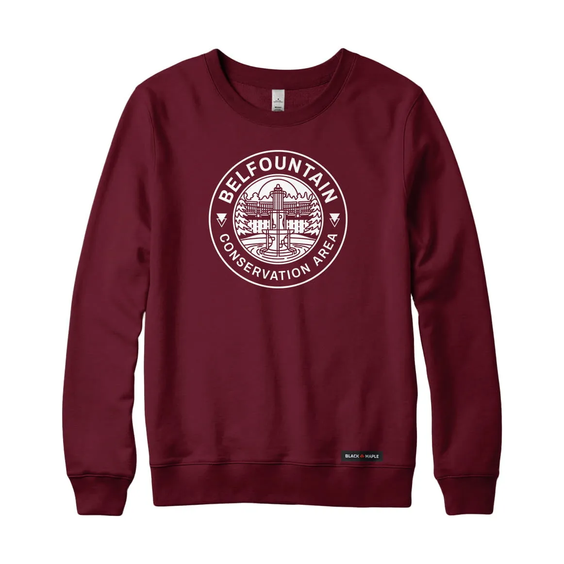 Belfountain Conservation Area Monochrome Print Sweatshirt | Credit Valley Parks sold by Black Maple Trading product image thumbnail 3