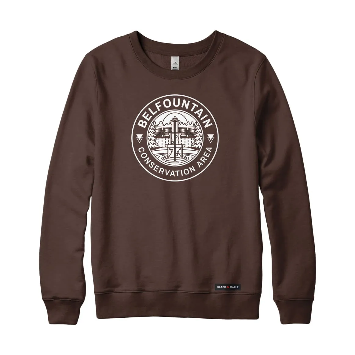Belfountain Conservation Area Monochrome Print Sweatshirt | Credit Valley Parks sold by Black Maple Trading product image thumbnail 2