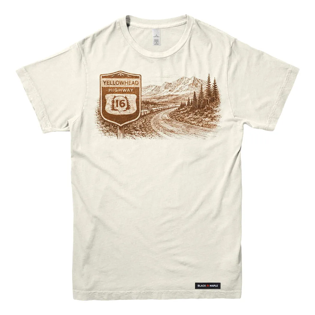 Yellowhead Highway Western Road Trip T-shirt sold by Black Maple Trading product image thumbnail 3