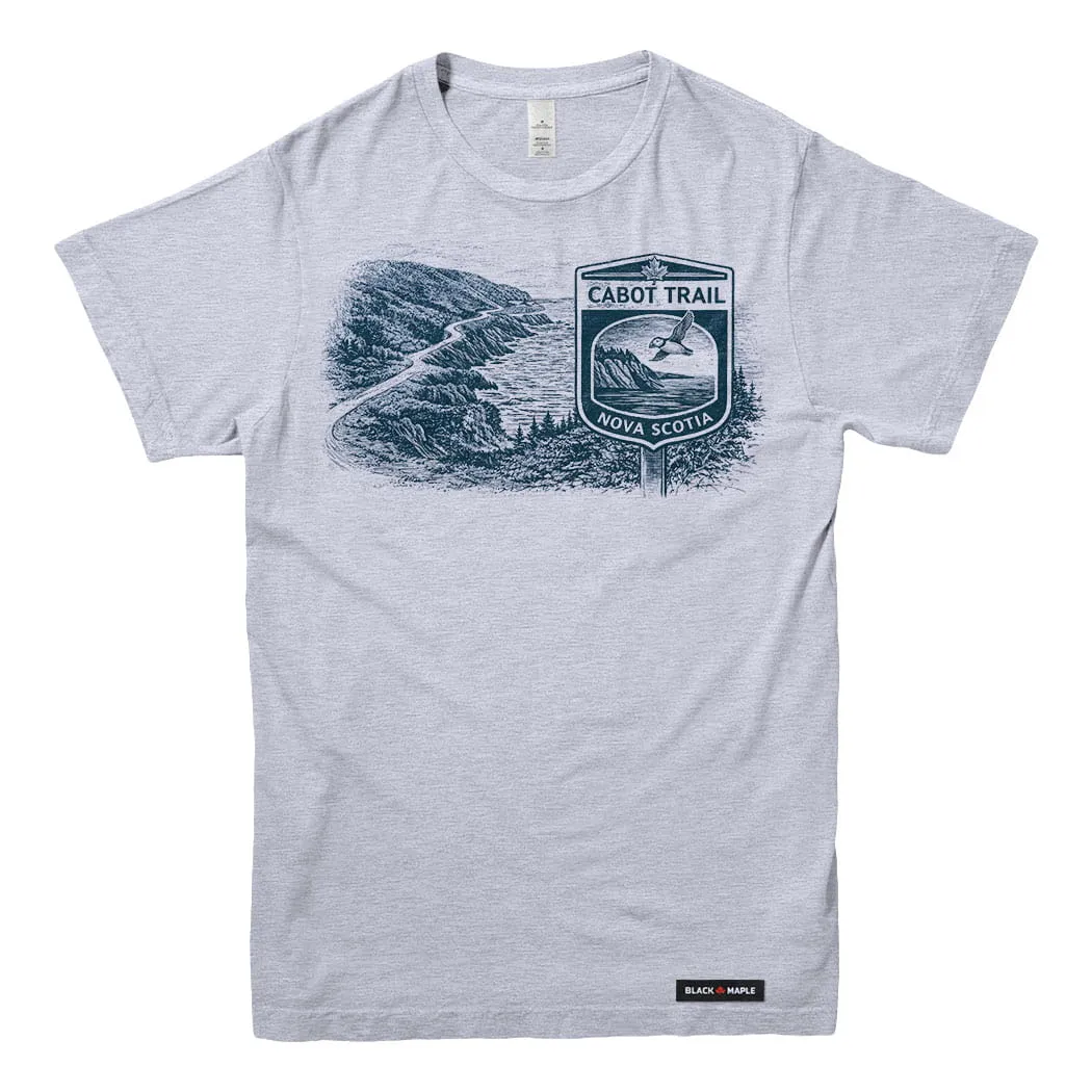 Cabot Trail Highway Nova Scotia Road Trip T-shirt sold by Black Maple Trading