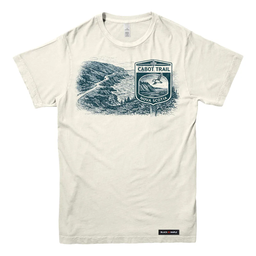 Cabot Trail Highway Nova Scotia Road Trip T-shirt sold by Black Maple Trading product image thumbnail 3