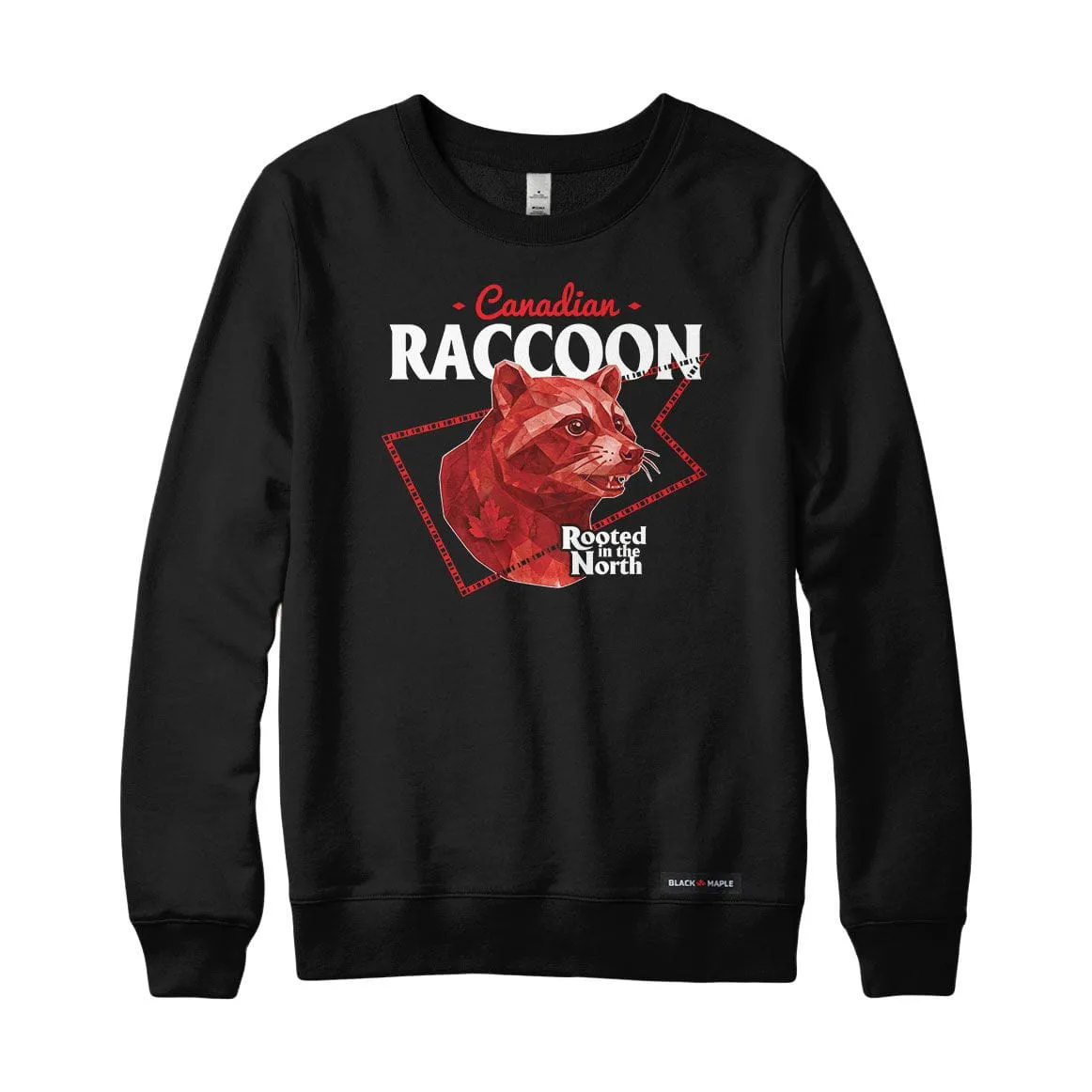 Canadian Raccoon Low Poly Bust Sweatshirt or Hoodie sold by Black Maple Trading product image thumbnail 3