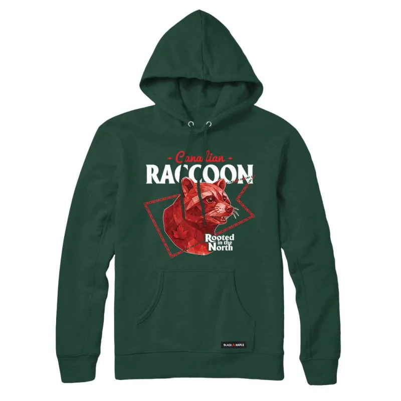Canadian Raccoon Low Poly Bust Sweatshirt or Hoodie made by Black Maple Trading