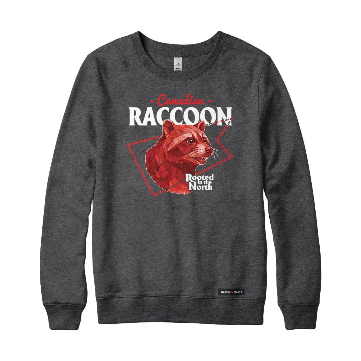 Canadian Raccoon Low Poly Bust Sweatshirt or Hoodie sold by Black Maple Trading product image thumbnail 2