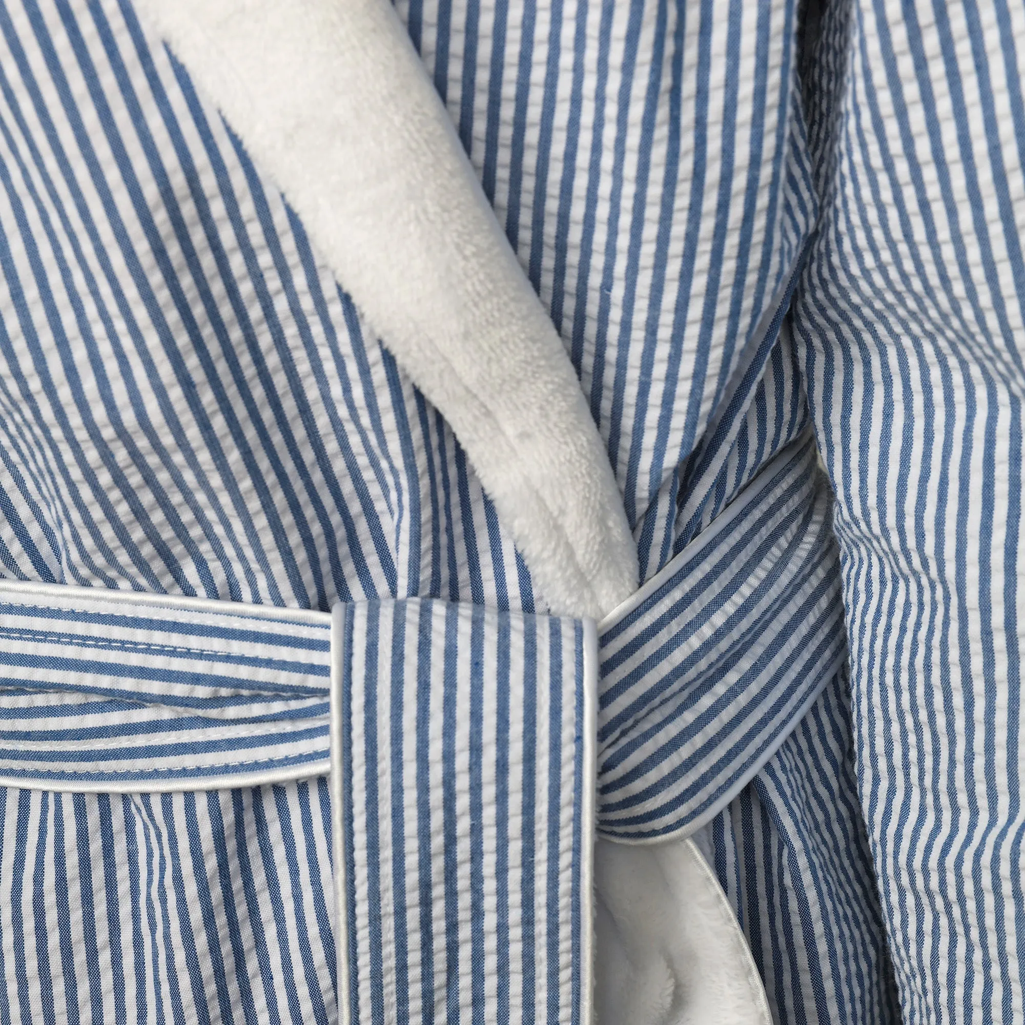 Sussex II Plush Lined Seersucker Robe - One Size sold by Haspel product image thumbnail 2