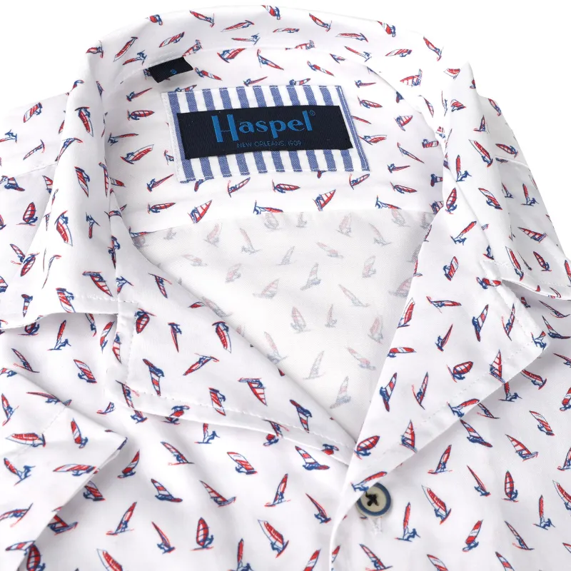 Clio Sailboats Short Sleeve Shirt sold by Haspel