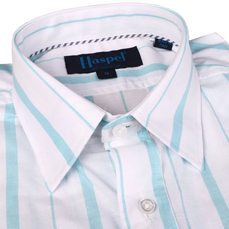 Treme Aqua Alternating Stripe sold by Haspel