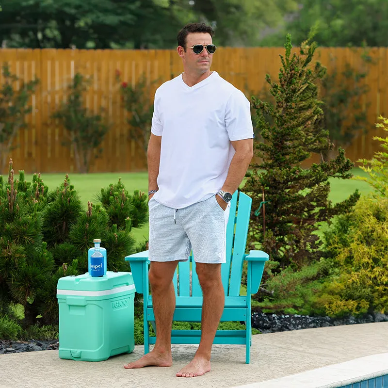 Luxe White V-Neck T-Shirt sold by Haspel product image thumbnail 4