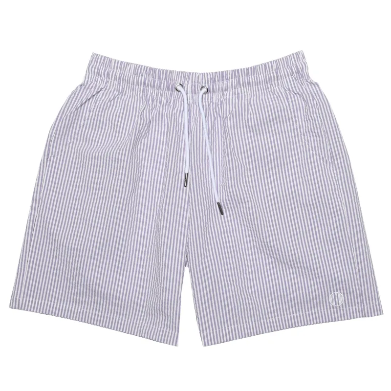 Sherwood Purple Seersucker Stretch Swimsuit sold by Haspel