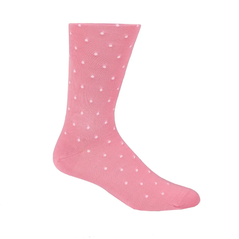 Pink With White Dot Socks sold by Haspel