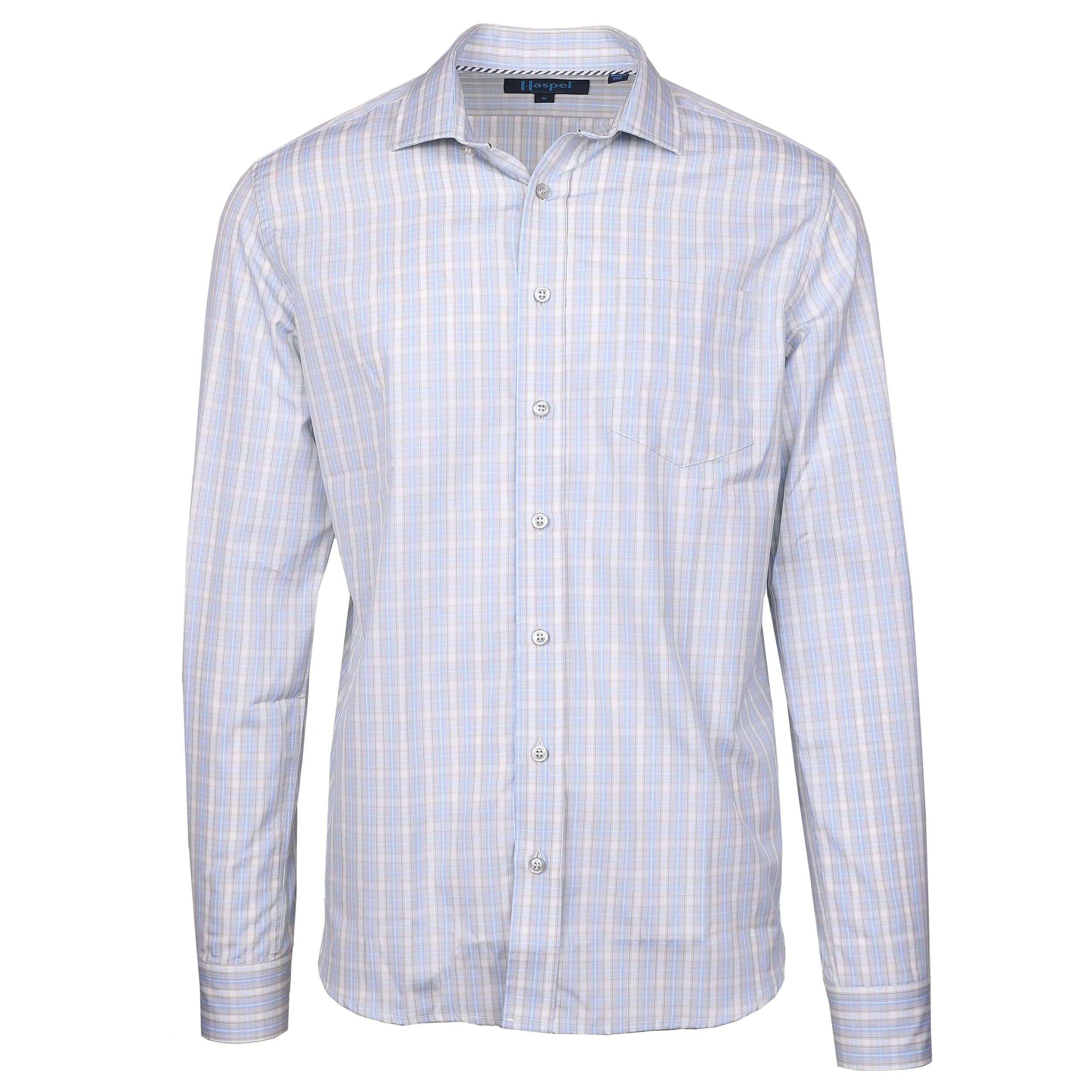 Audubon Lt. Grey and Blue Check sold by Haspel product image thumbnail 2