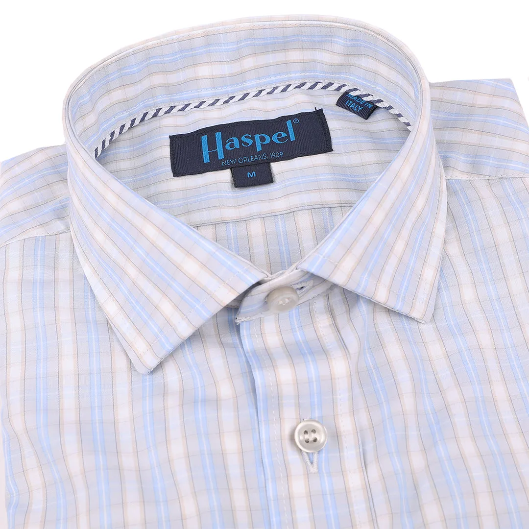 Audubon Lt. Grey and Blue Check sold by Haspel