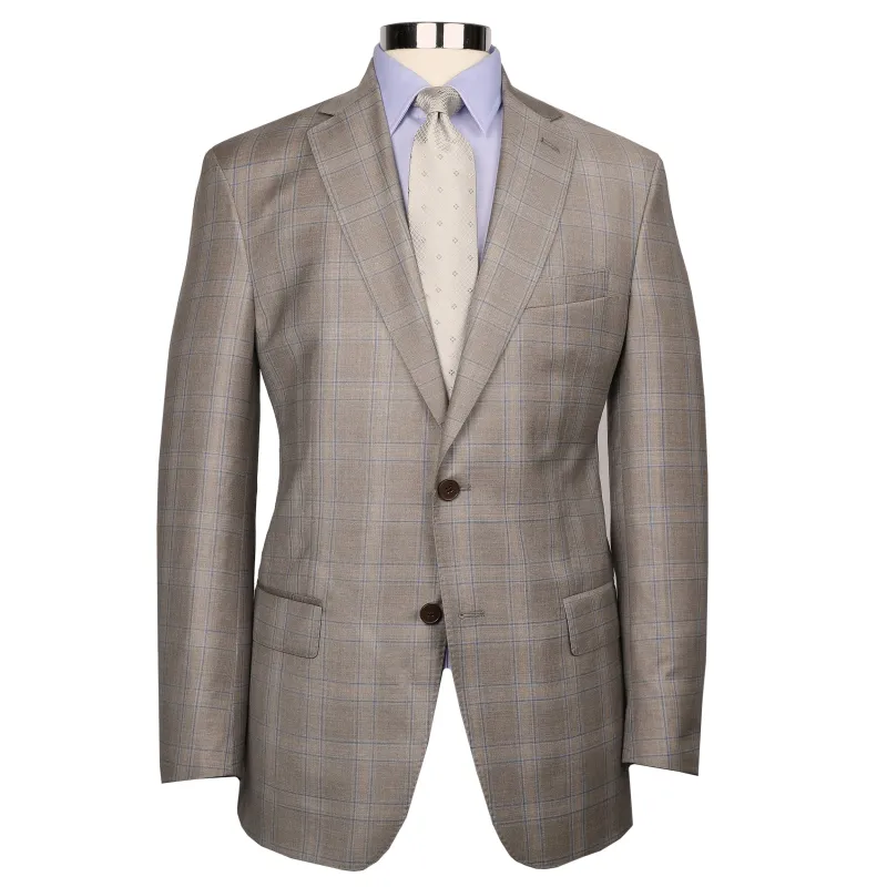 Audubon Tan with Lt. Blue Window Pane sold by Haspel