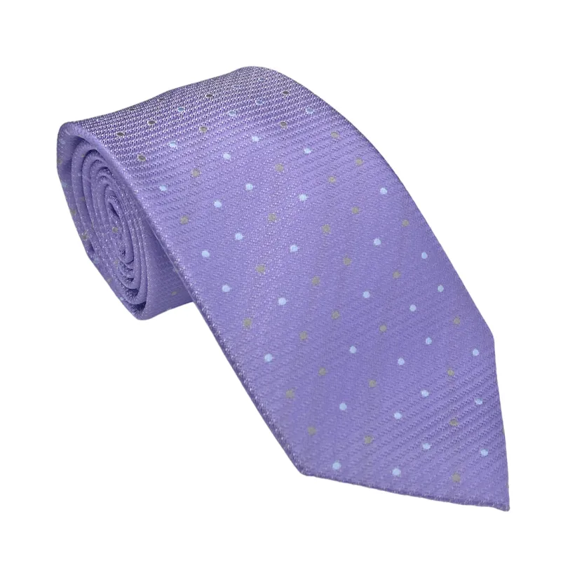 Lavendar with Dots Tie sold by Haspel