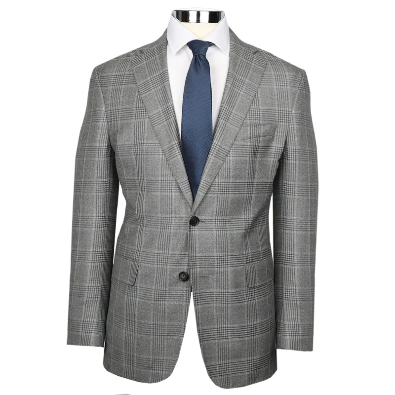 Audubon Grey Plaid Sport Coat made by Haspel