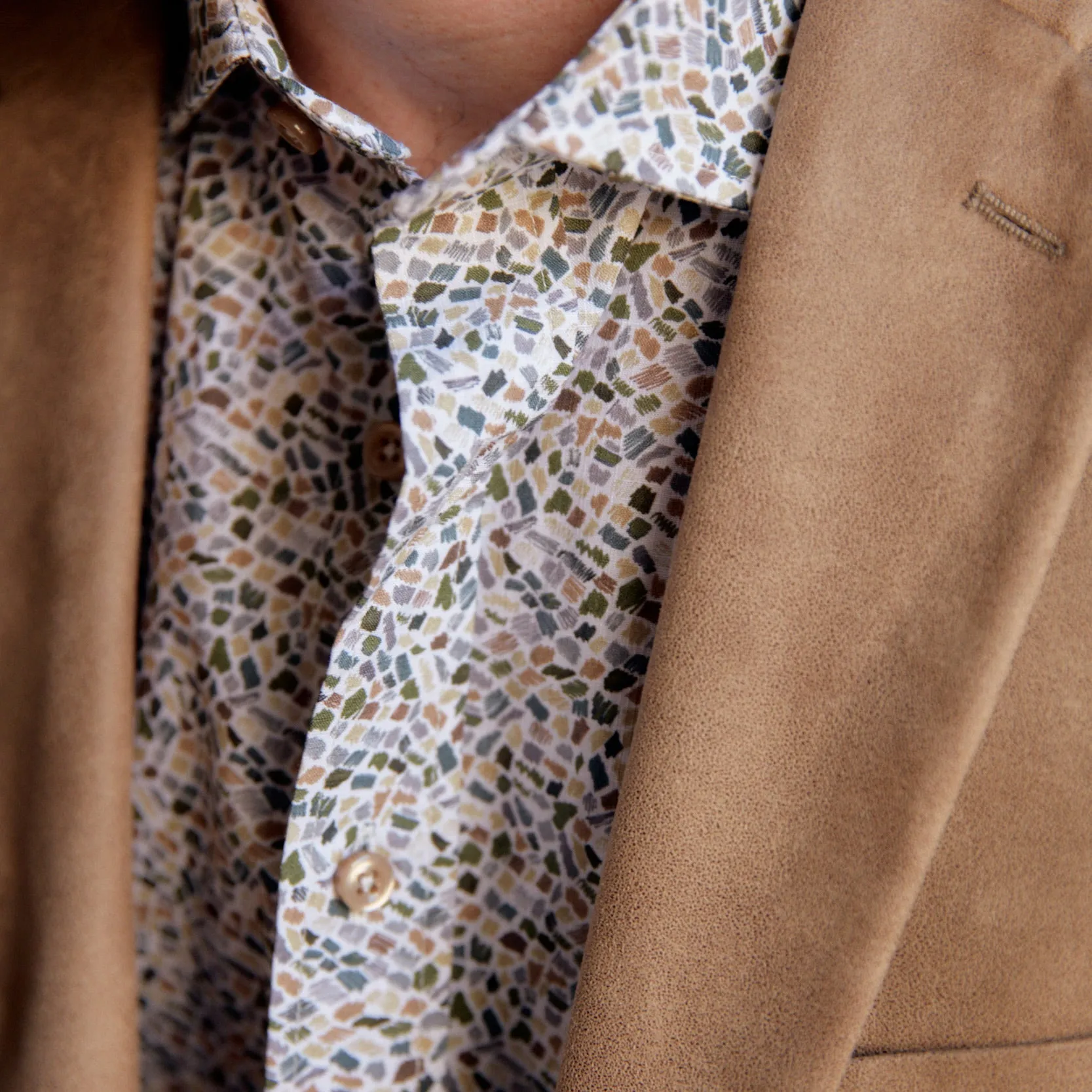 *** FINAL SALE *** Carroll Olive & Tan Print sold by Haspel product image thumbnail 3