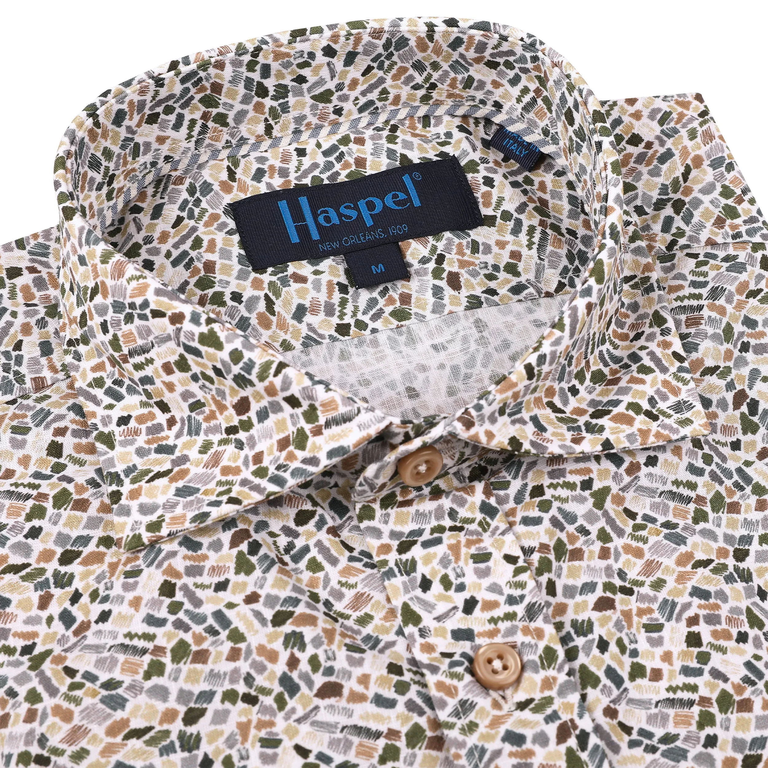*** FINAL SALE *** Carroll Olive & Tan Print sold by Haspel