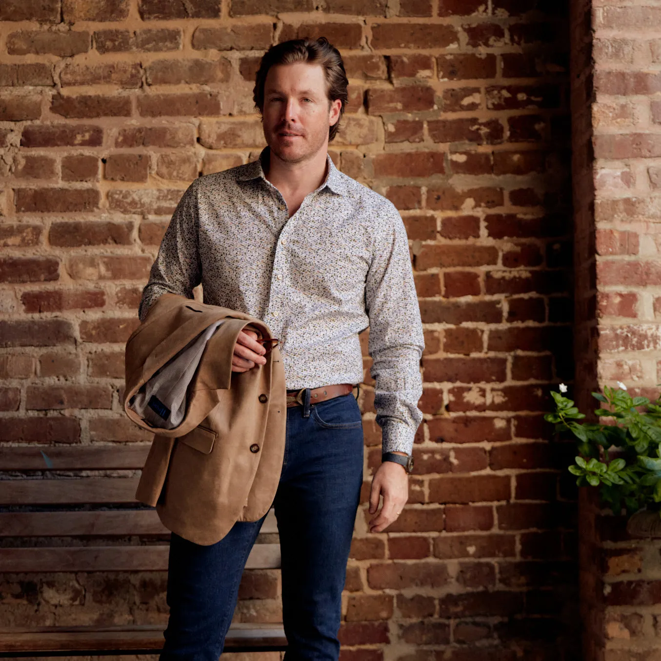 *** FINAL SALE *** Carroll Olive & Tan Print sold by Haspel product image thumbnail 4