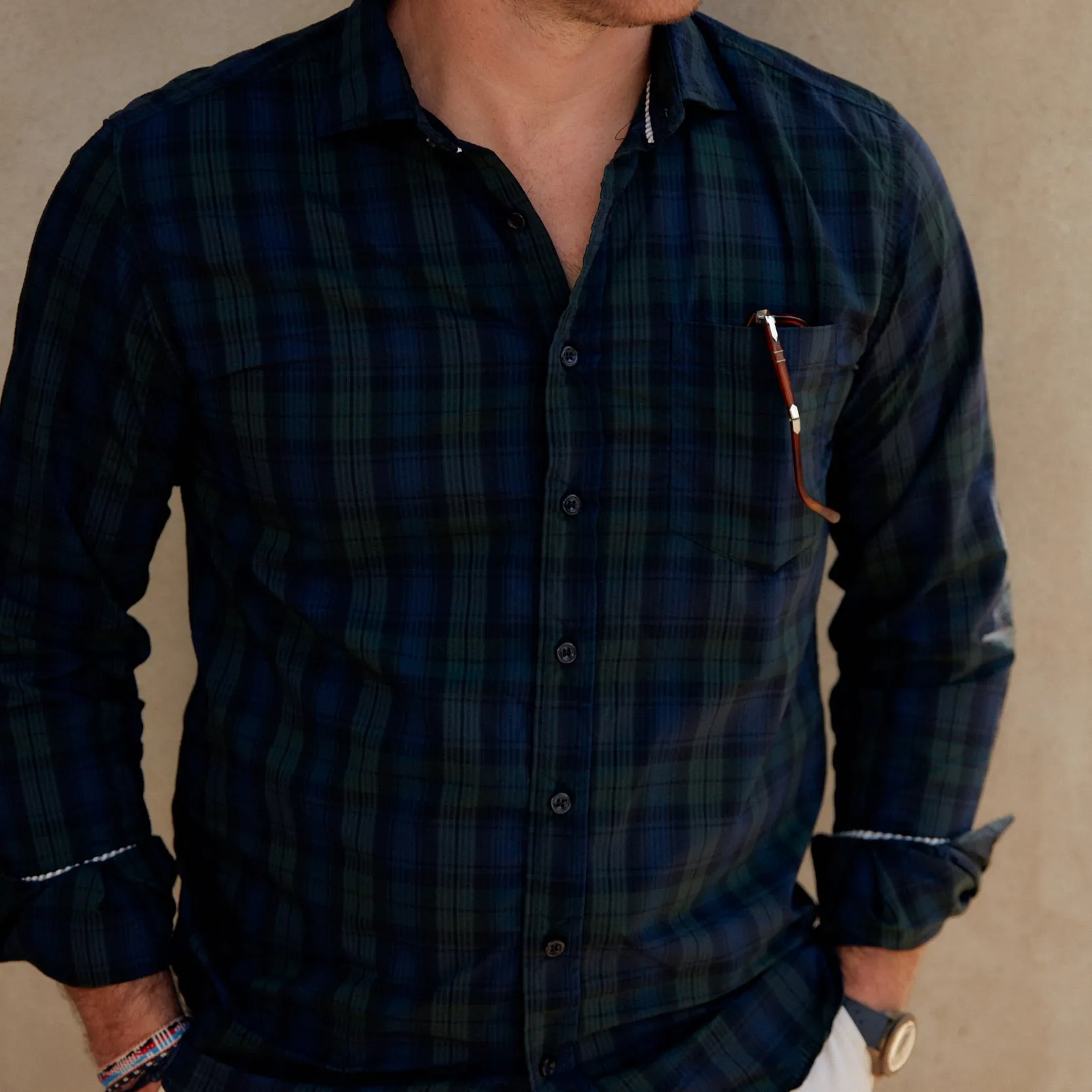 Chartres Black Watch Seersucker sold by Haspel product image thumbnail 2