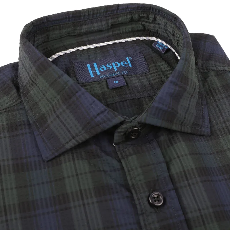 Chartres Black Watch Seersucker sold by Haspel