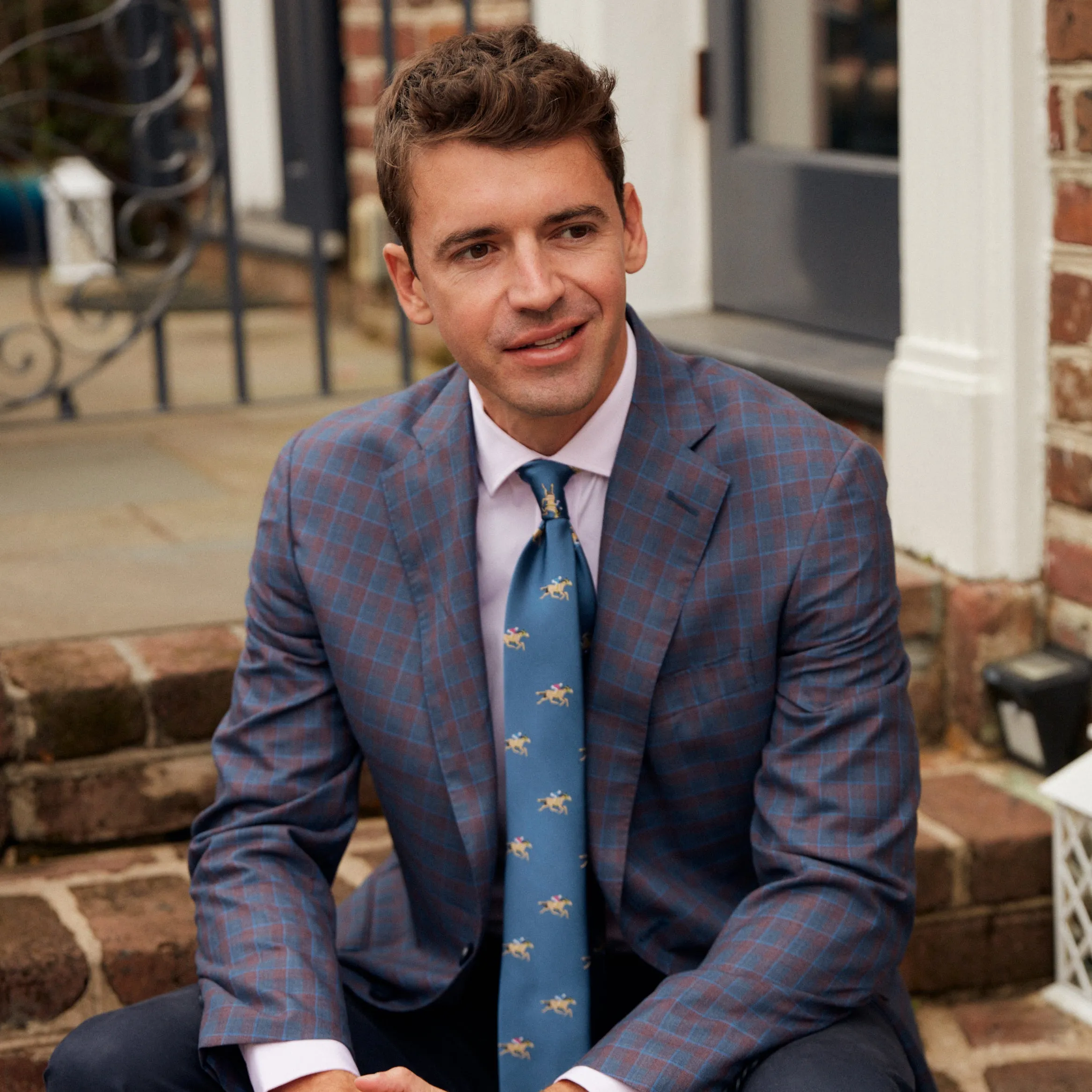 Audubon Blue & Red Check Sport Coat sold by Haspel product image thumbnail 3