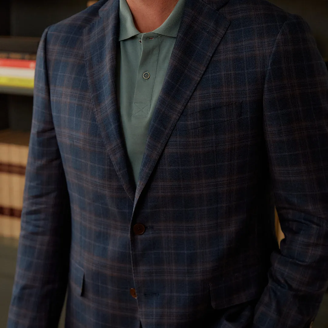 Audubon Blue with Gold Deco Sport Coat sold by Haspel product image thumbnail 5