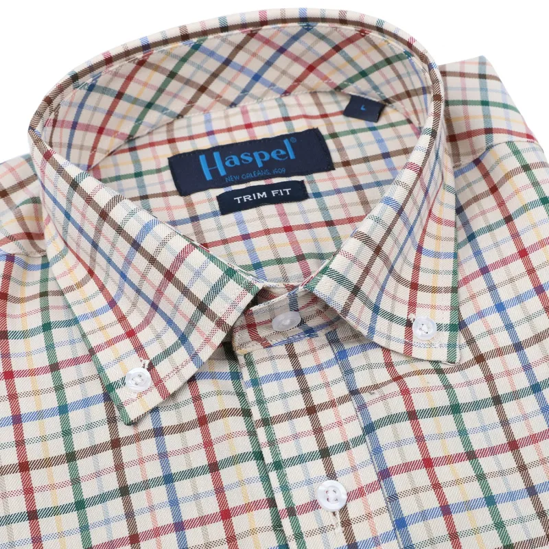 *** FINAL SALE *** Apres Multi Color Brushed Cotton Check sold by Haspel