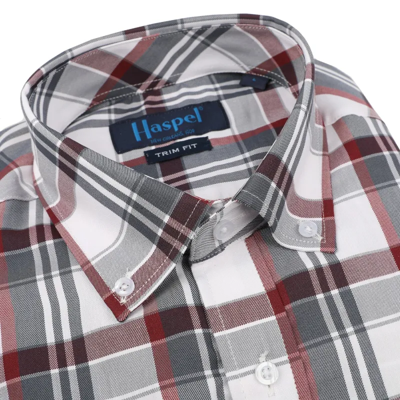 *** FINAL SALE *** Apres Navy & Red Brushed Cotton Check sold by Haspel