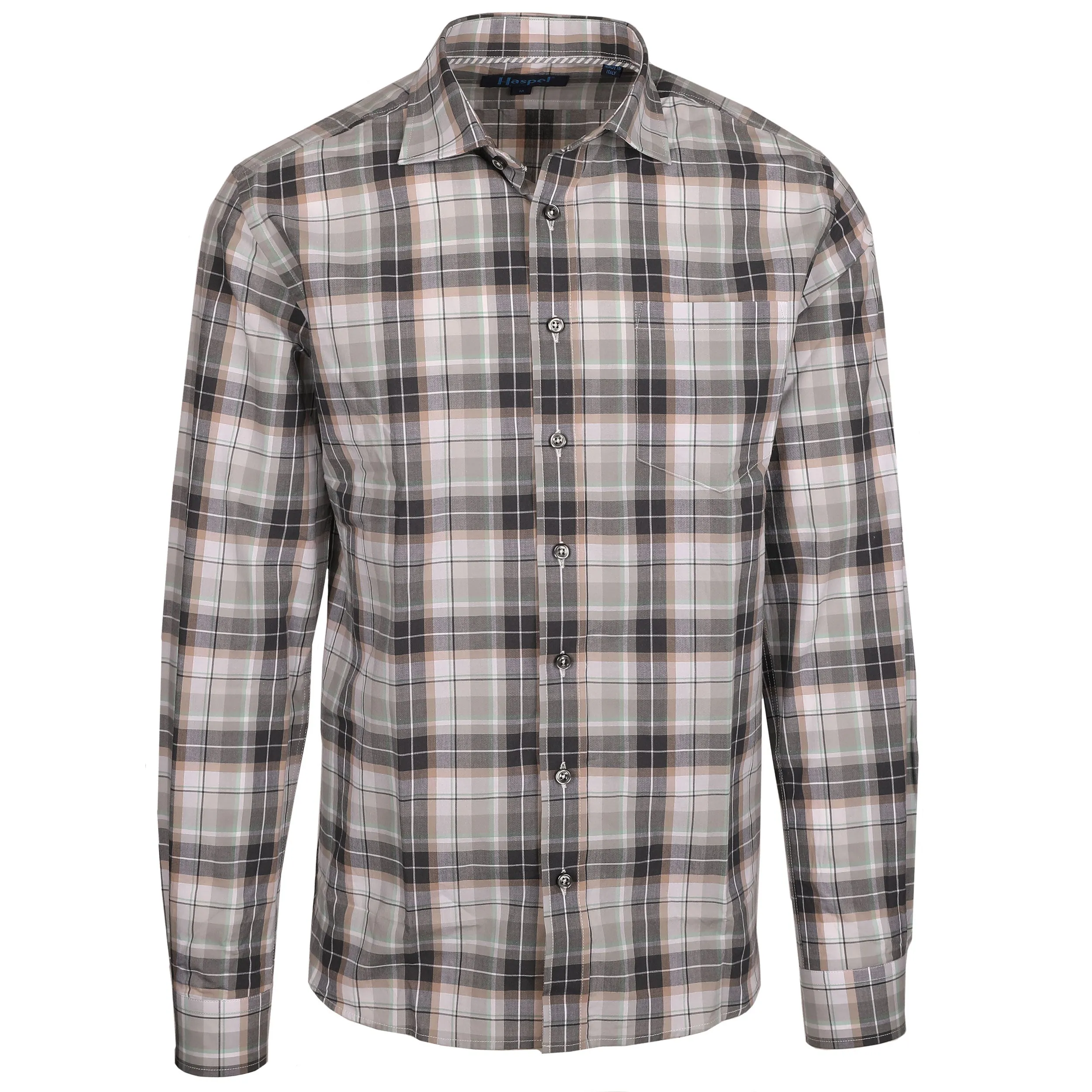 *** FINAL SALE *** Audubon Gray, Tan & Green Plaid sold by Haspel product image thumbnail 2