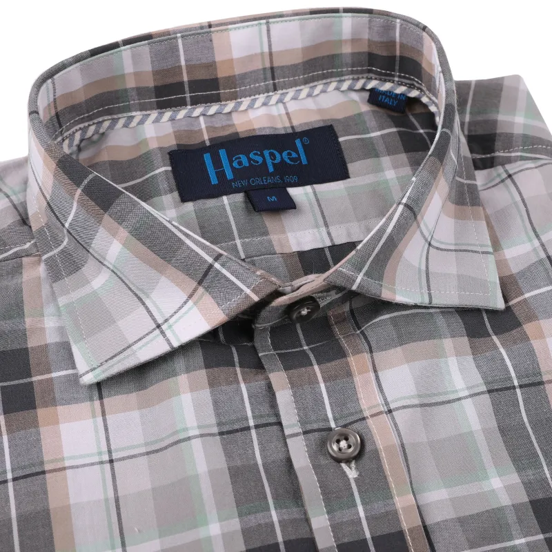 *** FINAL SALE *** Audubon Gray, Tan & Green Plaid sold by Haspel