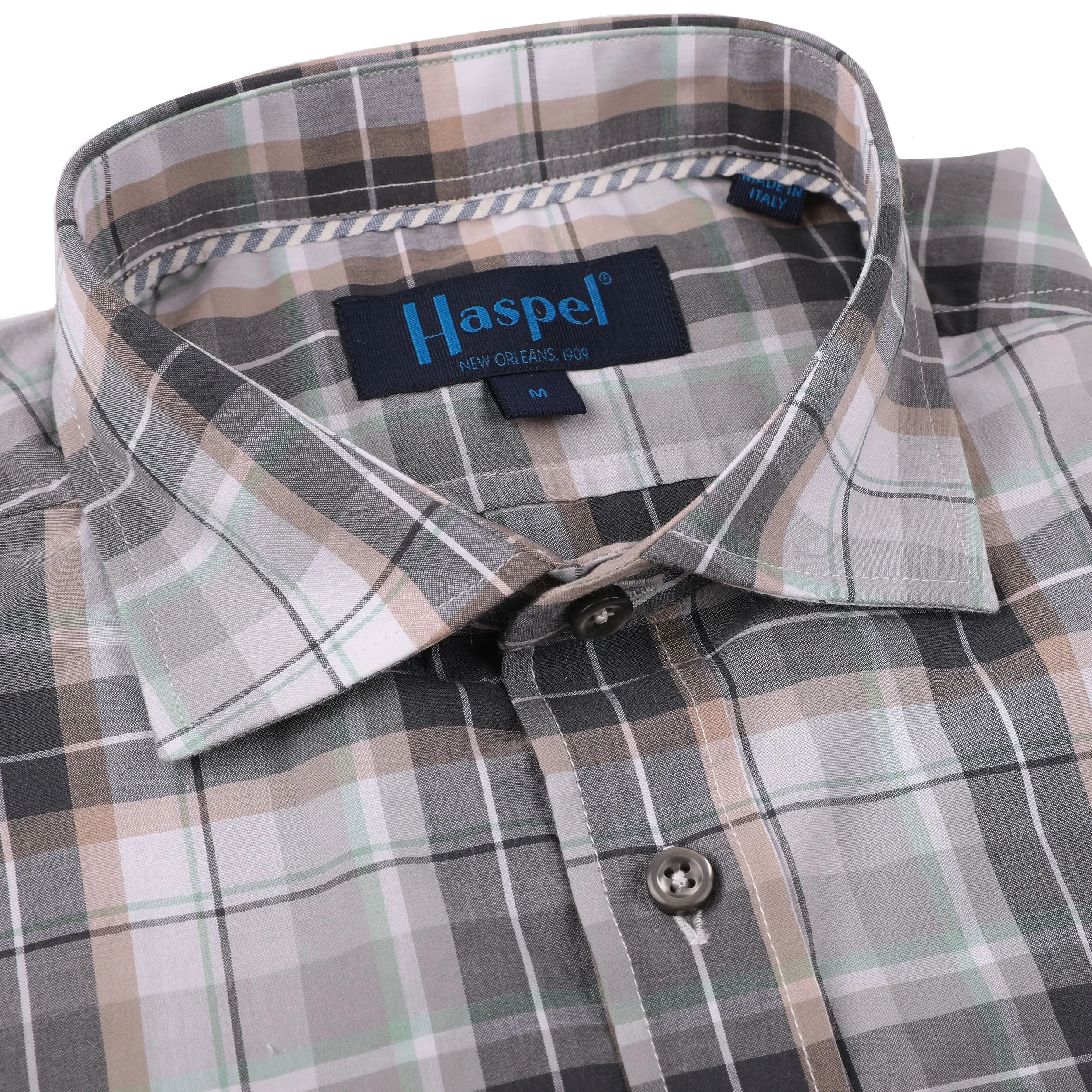 *** FINAL SALE *** Audubon Gray, Tan & Green Plaid sold by Haspel