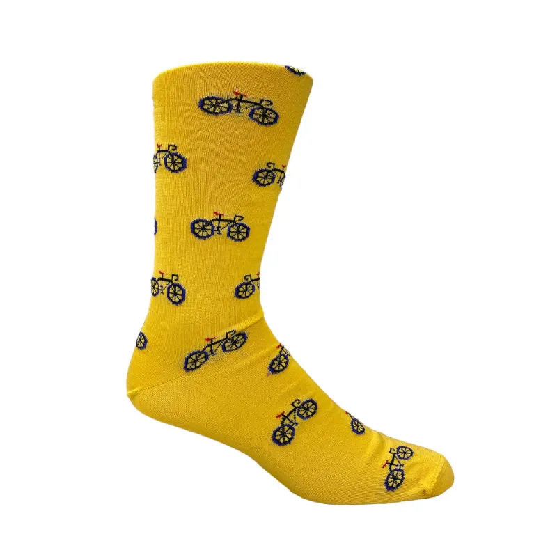 Yellow Bicycles Socks sold by Haspel