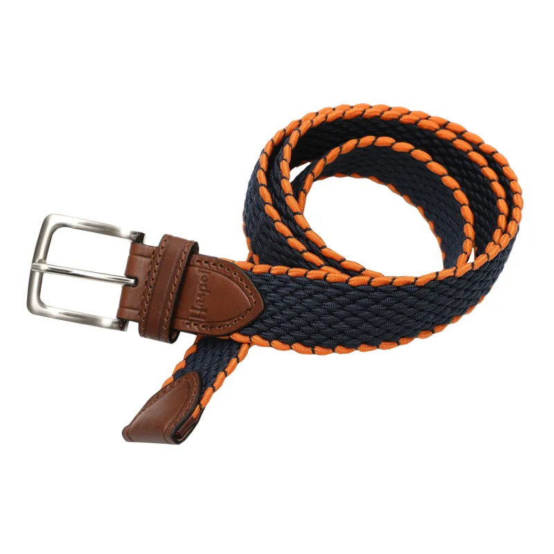 Navy & Orange Elastic Belt sold by Haspel