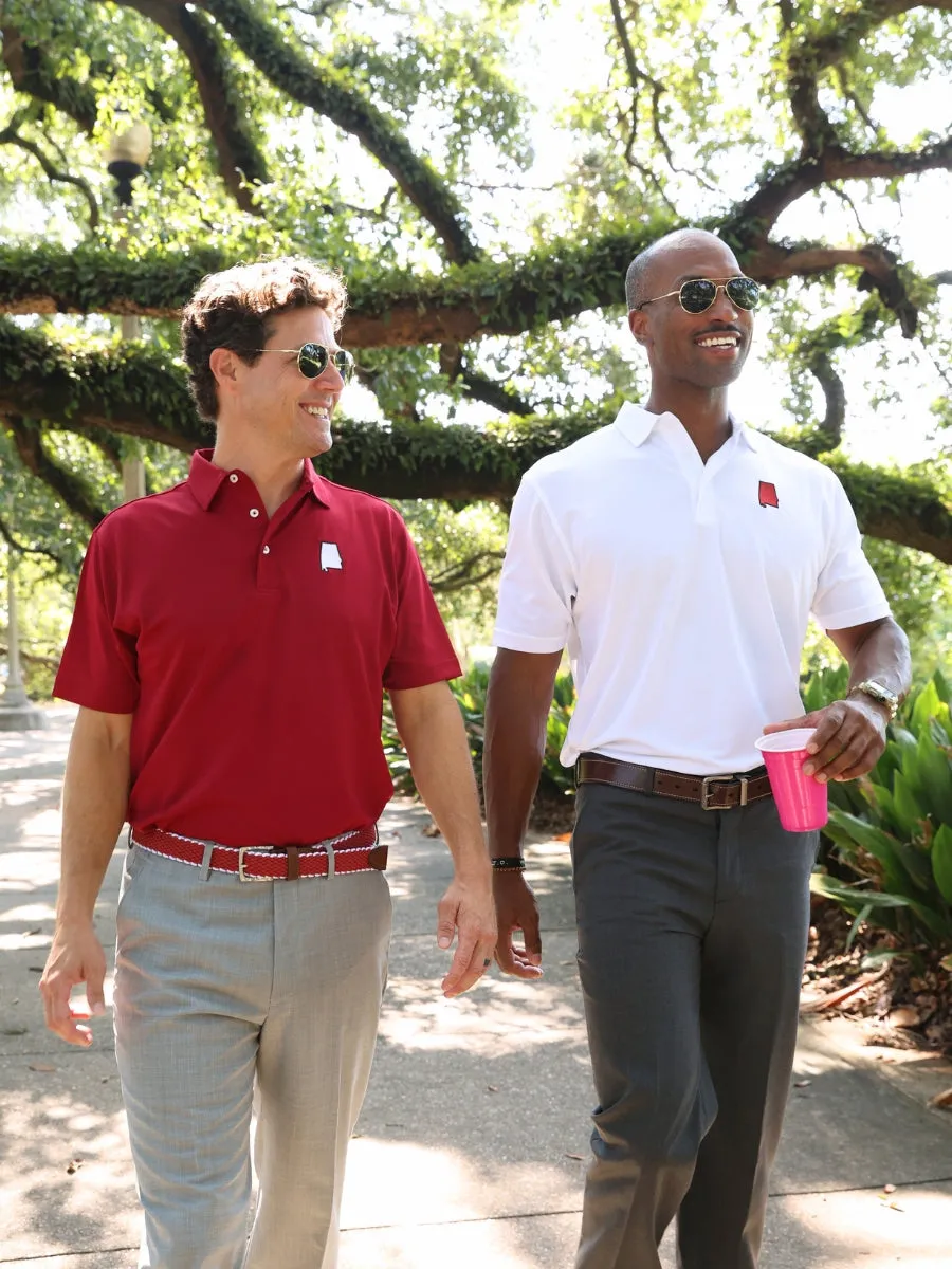 Alabama White & Crimson Driway™ Performance Polo sold by Haspel product image thumbnail 2