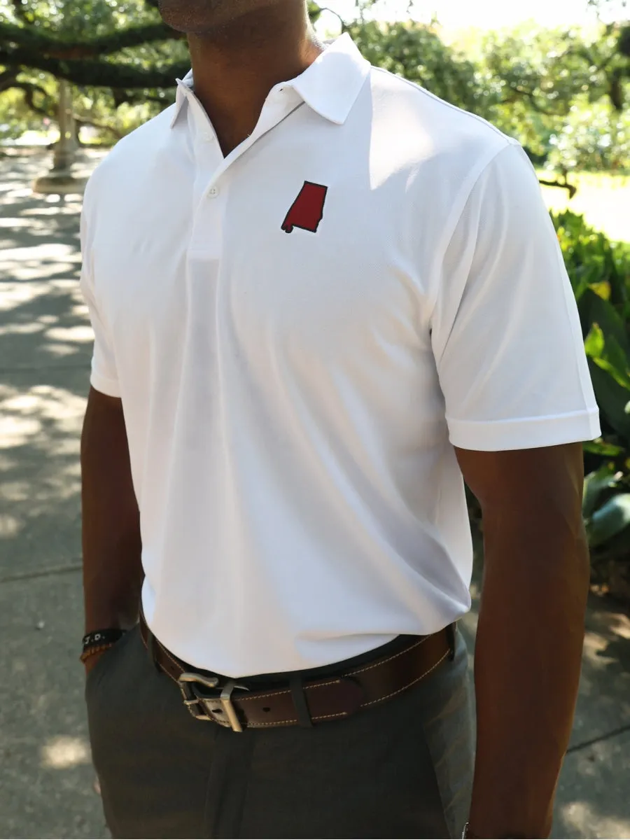Alabama White & Crimson Driway™ Performance Polo sold by Haspel product image thumbnail 3