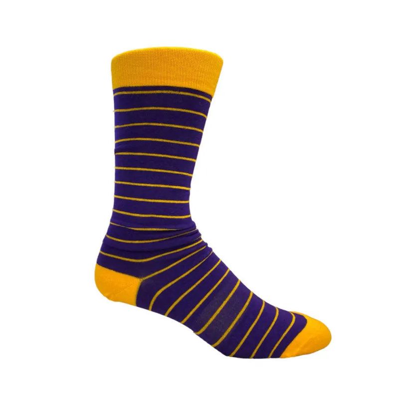 Purple & Gold Socks sold by Haspel