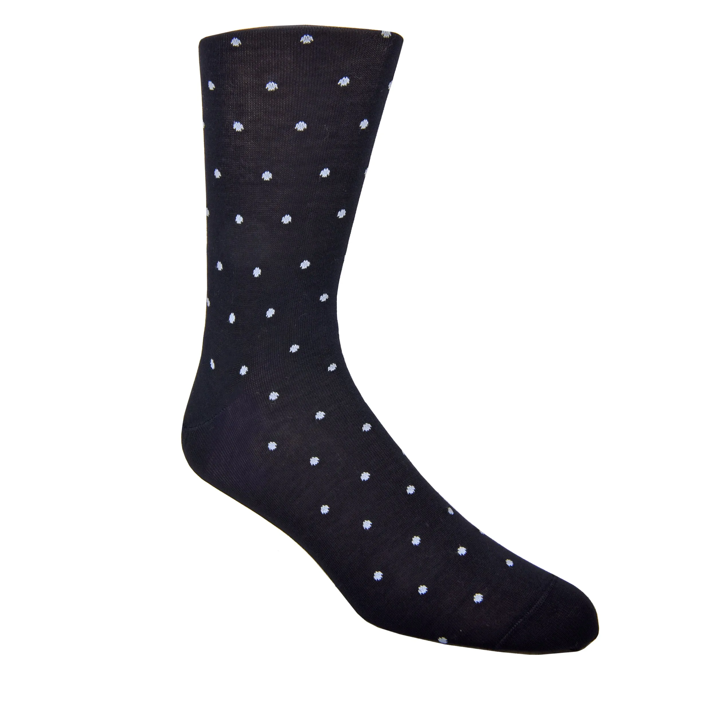 Navy / Sky Blue Dot Socks sold by Haspel