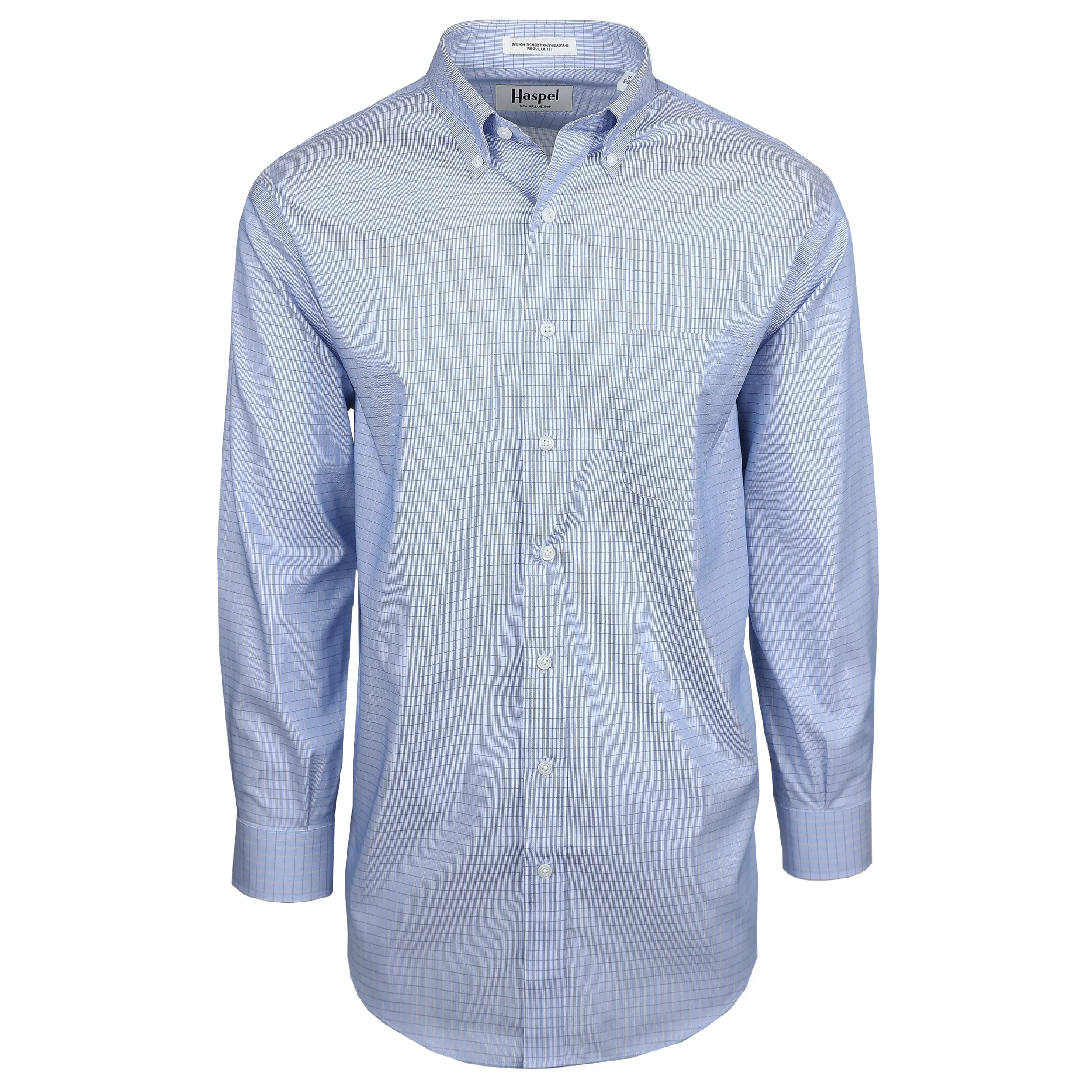 Howard Classic Blue Check (Regular Fit) Dress Shirt - Button Down sold by Haspel product image thumbnail 2