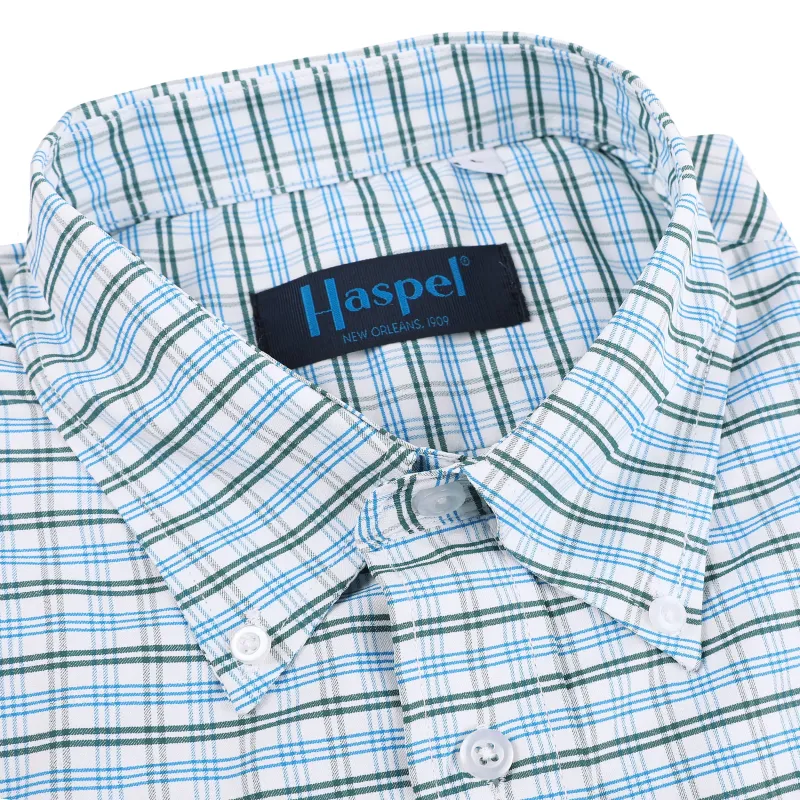 *** FINAL SALE *** Performance Blue & Green Check sold by Haspel