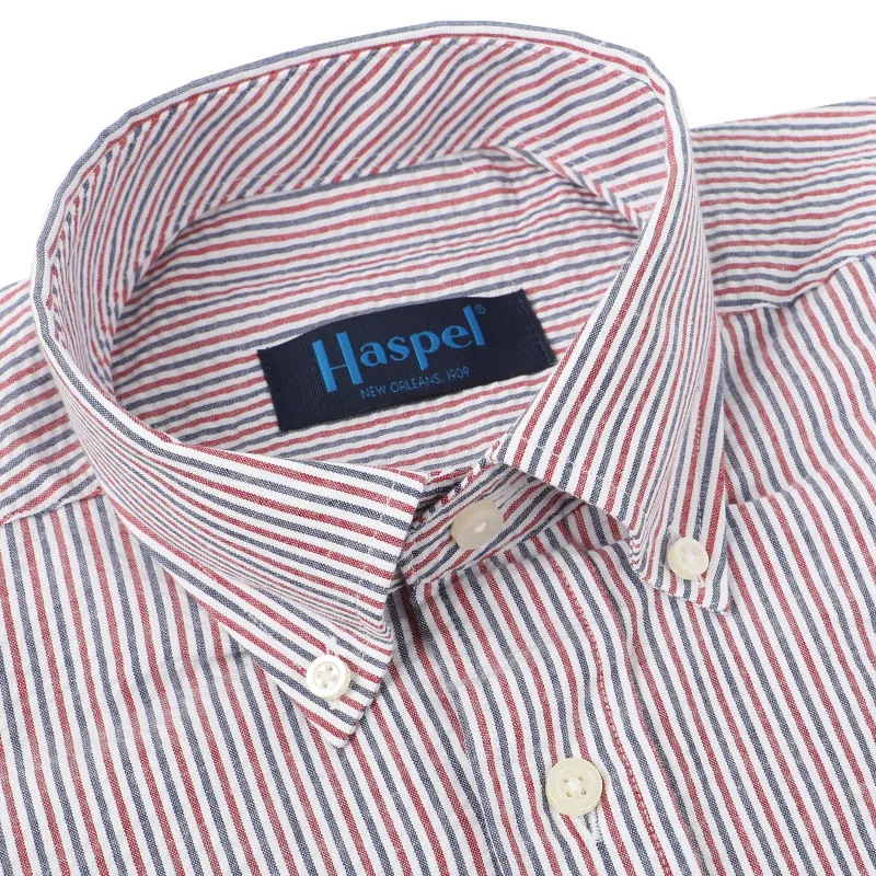 Landreau Red, White & Blue Seersucker Woven sold by Haspel