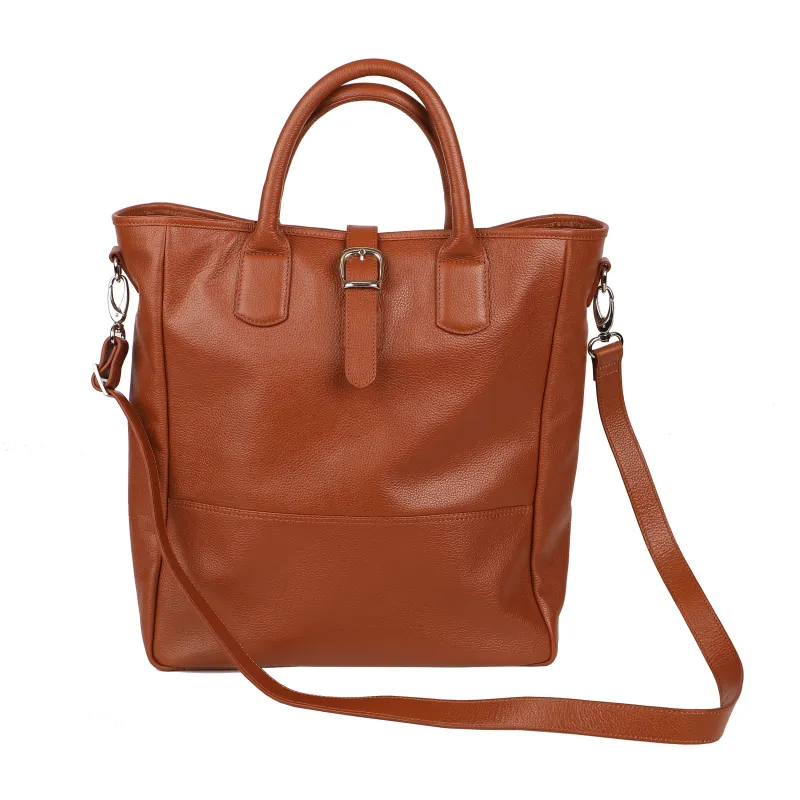 Leather British Tan Smart Tote sold by Haspel