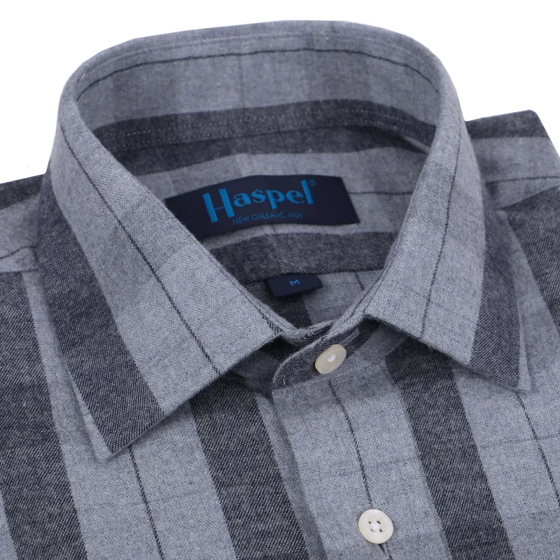 *** FINAL SALE *** Girod Navy Brushed Plaid made by Haspel