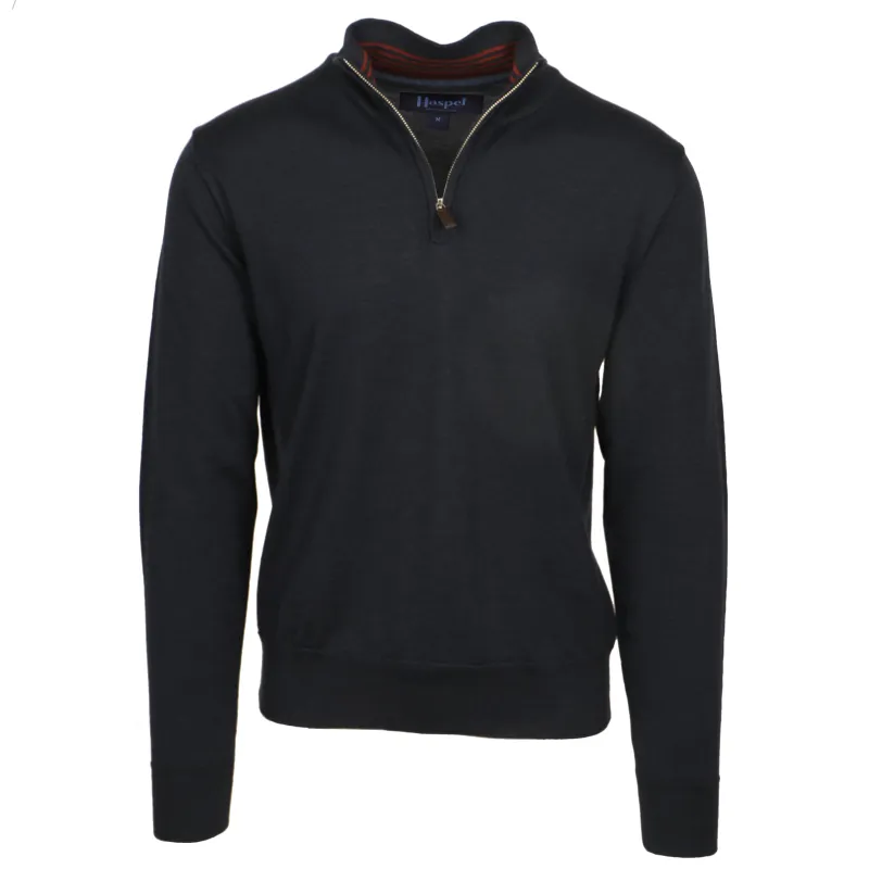 *** FINAL SALE *** Lafayette Navy Quarter Zip Sweater sold by Haspel
